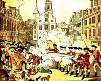 Paul Revere made this engraving and sold it to stir up anti-British sentiment. Drawn by Henry Pelham, it was powerful colonial propaganda -- but inaccurate. 